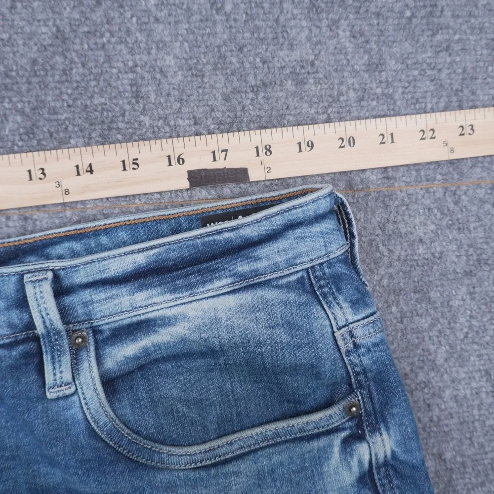 Buffalo David Bitton Ash-X Jeans Mens 38x30 Blue Basic Slim Stretch Denim